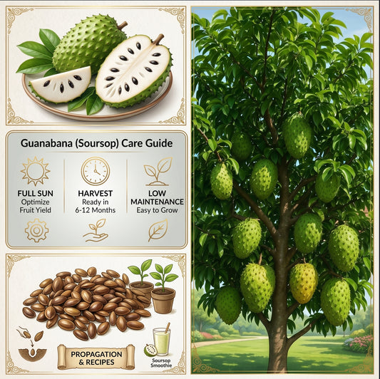 Premium Soursop (Guanabana) Seeds (Non-GMO)